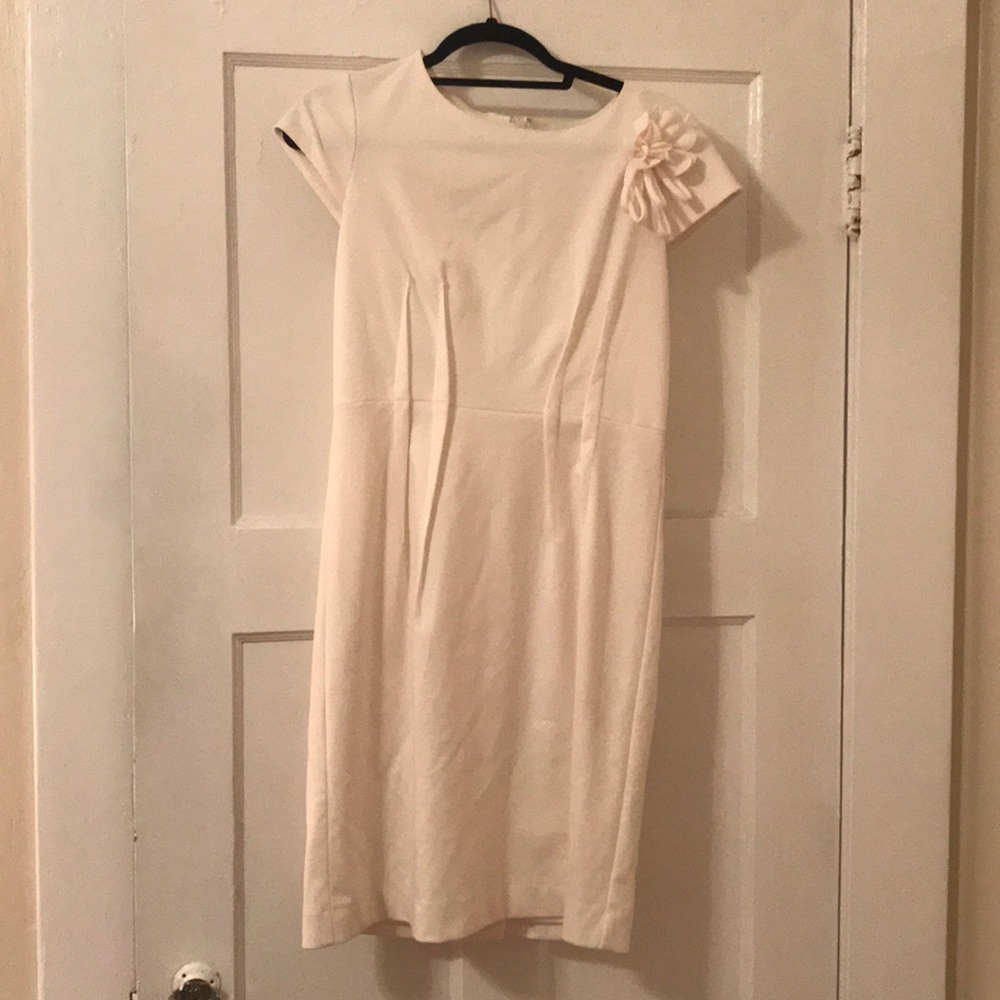 White shift dress